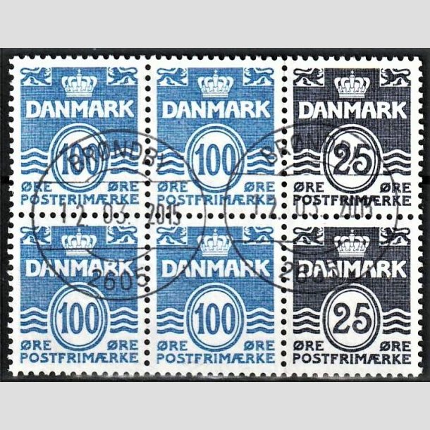 FRIMRKER DANMARK | 1990 - AFA HS 15 - Hftesammentryk - Dobbeltstribe - Pragt Stemplet