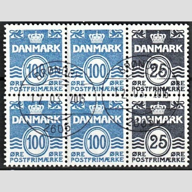 FRIMRKER DANMARK | 1990 - AFA HS 15 - Hftesammentryk - Dobbeltstribe - Pragt Stemplet