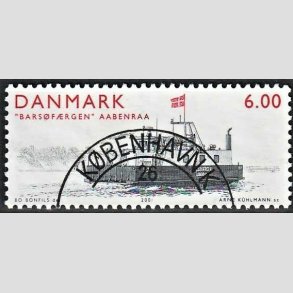 FRIMRKER DANMARK | 2001 - AFA 1302 - -frger - 6,00 Kr. Barsfrgen - Lux Stemplet