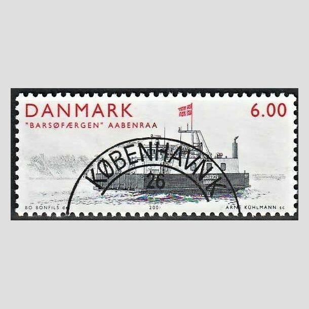 FRIMRKER DANMARK | 2001 - AFA 1302 - -frger - 6,00 Kr. Barsfrgen - Lux Stemplet