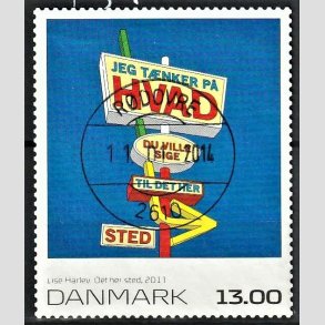 FRIMRKER DANMARK | 2011 - AFA 1651E - Frimrkekunst 15 - 13,00 Kr. flerfarvet - Lux Stemplet