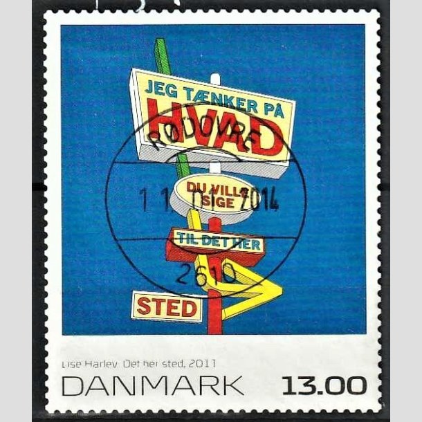 FRIMRKER DANMARK | 2011 - AFA 1651E - Frimrkekunst 15 - 13,00 Kr. flerfarvet - Lux Stemplet