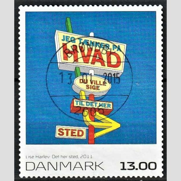 FRIMRKER DANMARK | 2011 - AFA 1651E - Frimrkekunst 15 - 13,00 Kr. flerfarvet - Lux Stemplet