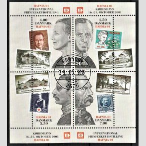 FRIM�RKER DANMARK | 2001 - AFA 1298 - Frim�rkeudstillingen HAFNIA 01 - 21,00 Kr. Miniark - Lux Stemplet 