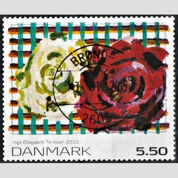 FRIMRKER DANMARK | 2010 - AFA 1630E - Frimrkekunst 14. - 5,50 Kr. flerfarvet - Pragt Stemplet 