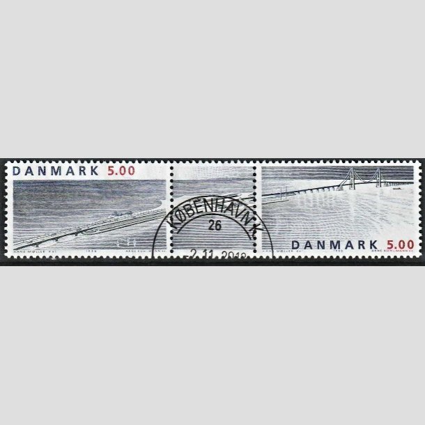 FRIMRKER DANMARK | 1998 - AFA 1174-75 - Sammentryk med vignet - 5,00 Kr. flerfarvet - Pragt Stemplet