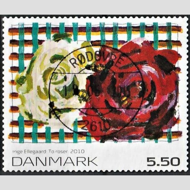 FRIMRKER DANMARK | 2010 - AFA 1630E - Frimrkekunst 14. - 5,50 Kr. flerfarvet - Pragt Stemplet 