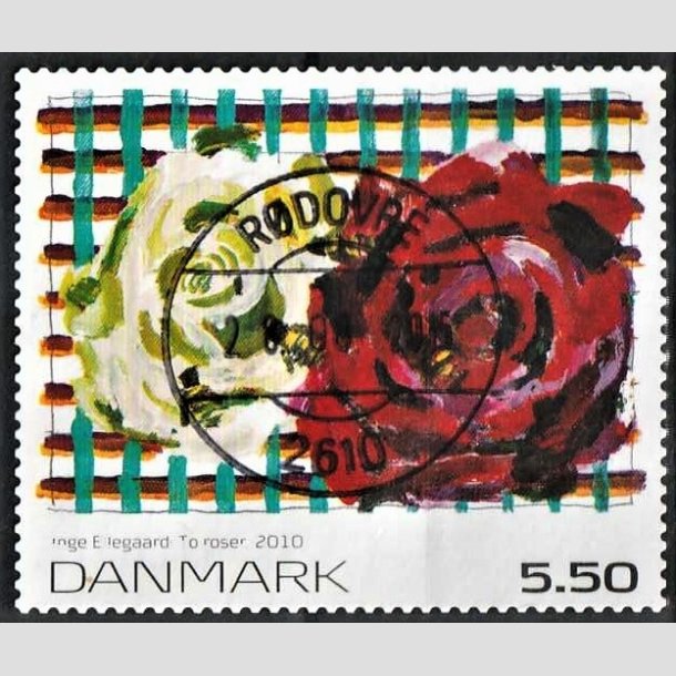 FRIMRKER DANMARK | 2010 - AFA 1630E - Frimrkekunst 14. - 5,50 Kr. flerfarvet - Pragt Stemplet 