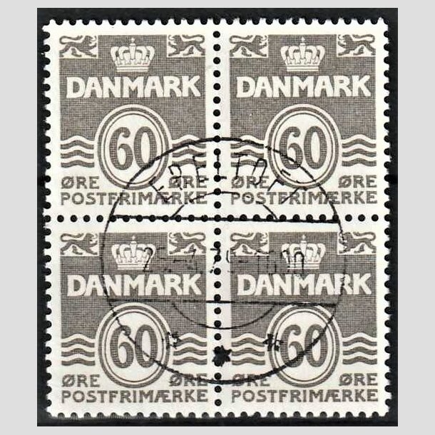 FRIMRKER DANMARK | 1978 - AFA 652 - Blgelinie 60 re gr i 4-blok - Pragt Stemplet 