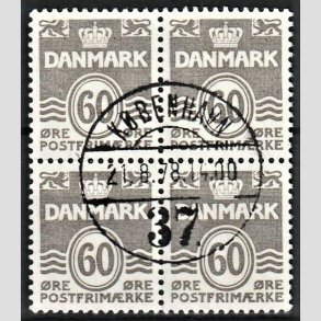 FRIMRKER DANMARK | 1978 - AFA 652 - Blgelinie 60 re gr i 4-blok - Pragt Stemplet 
