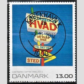 FRIMRKER DANMARK | 2011 - AFA 1651E - Frimrkekunst 15 - 13,00 Kr. flerfarvet - Lux Stemplet