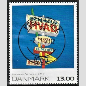 FRIMRKER DANMARK | 2011 - AFA 1651E - Frimrkekunst 15 - 13,00 Kr. flerfarvet - Lux Stemplet