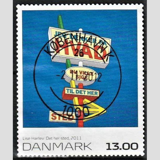 FRIMRKER DANMARK | 2011 - AFA 1651E - Frimrkekunst 15 - 13,00 Kr. flerfarvet - Lux Stemplet