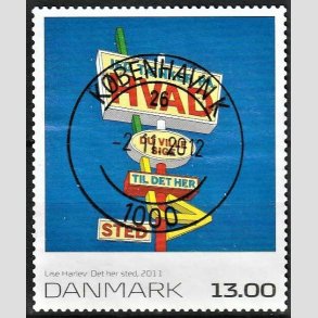 FRIMRKER DANMARK | 2011 - AFA 1651E - Frimrkekunst 15 - 13,00 Kr. flerfarvet - Lux Stemplet