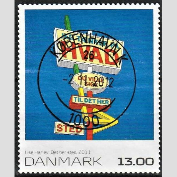 FRIMRKER DANMARK | 2011 - AFA 1651E - Frimrkekunst 15 - 13,00 Kr. flerfarvet - Lux Stemplet