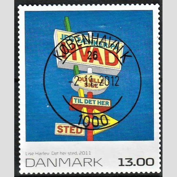 FRIMRKER DANMARK | 2011 - AFA 1651E - Frimrkekunst 15 - 13,00 Kr. flerfarvet - Lux Stemplet