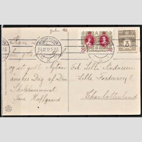 JULEM�RKER DANMARK | 1912 - Chr. X/Alexandrine - P� julekort - Stemplet