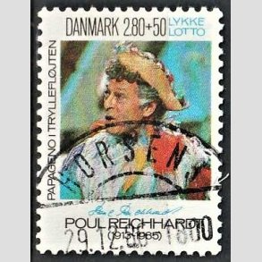 FRIMRKER DANMARK | 1986 - AFA 851 - Poul Richard - 2,80 Kr. + 50 re flerfarvet - Pragt Stemplet Horsens