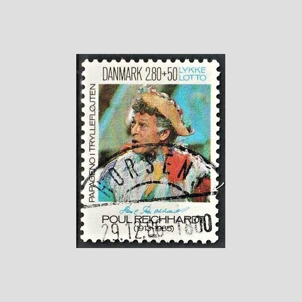 FRIMRKER DANMARK | 1986 - AFA 851 - Poul Richard - 2,80 Kr. + 50 re flerfarvet - Pragt Stemplet Horsens