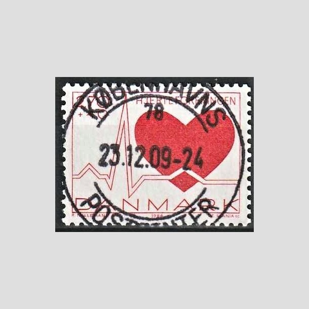 FRIMRKER DANMARK | 1984 - AFA 808 - Hjerteforeningen - 2,70 Kr. + 40 re rd - Pragt Stemplet 