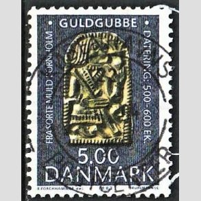 FRIM�RKER DANMARK | 1993 - AFA 1036 - Danef� - 5,00 Kr. flerfarvet - Pragt Stemplet