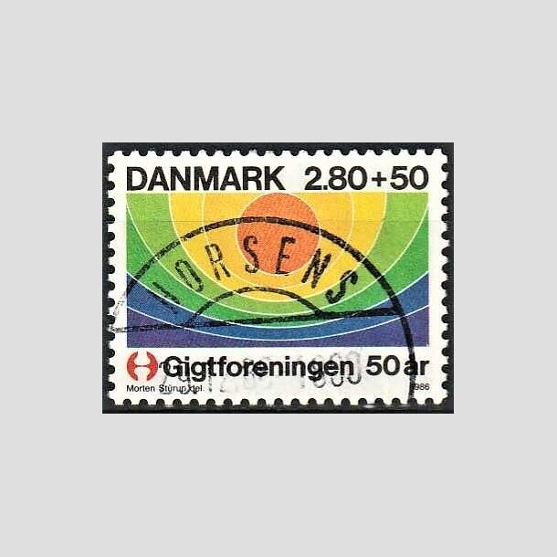 FRIMRKER DANMARK | 1986 - AFA 855 - Gigtforeningen 50 r - 2,80 Kr. + 50 re flerfarvet - Lux Stemplet Horsens