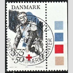 FRIMRKER DANMARK | 1994 - AFA 1069 - Prins Henrik 60 r. - 3,75 Kr. + 50 re flerfarvet - Pragt Stemplet