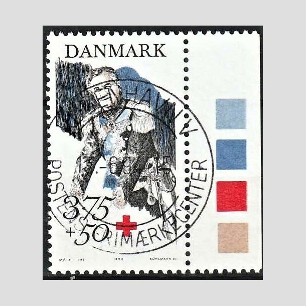 FRIMRKER DANMARK | 1994 - AFA 1069 - Prins Henrik 60 r. - 3,75 Kr. + 50 re flerfarvet - Pragt Stemplet