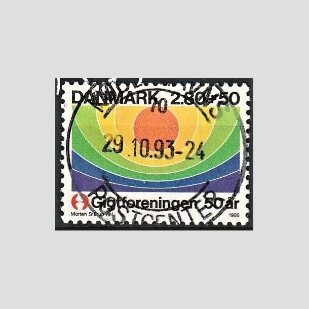 FRIMRKER DANMARK | 1986 - AFA 855 - Gigtforeningen 50 r - 2,80 Kr. + 50 re flerfarvet - Lux Stemplet 