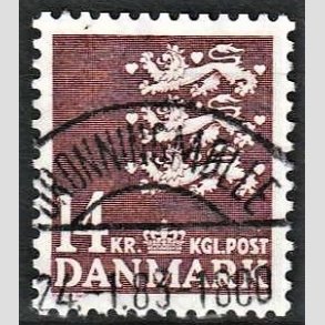 FRIMRKER DANMARK | 1982 - AFA 753 - Rigsvben 14 Kr. brun - Lux Stemplet