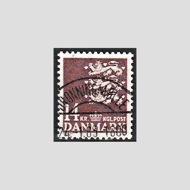 FRIMRKER DANMARK | 1982 - AFA 753 - Rigsvben 14 Kr. brun - Lux Stemplet