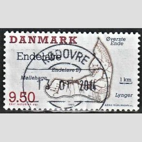 FRIM�RKER DANMARK | 1995 - AFA 1089 - Danske sm��er - 9,50 Kr. flerfarvet - Pragt Stemplet 