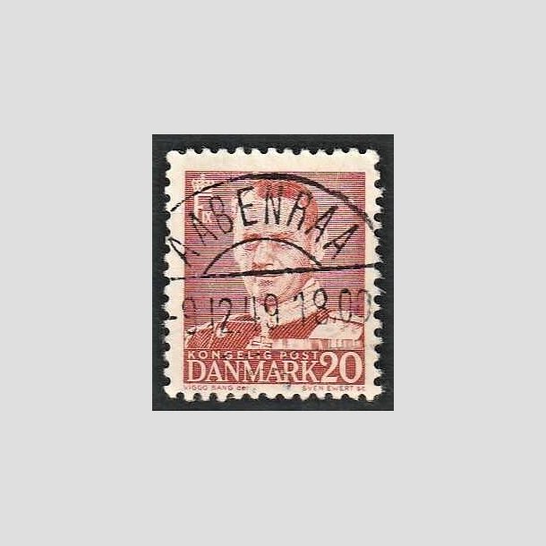 FRIMRKER DANMARK | 1948-50 - AFA 307 - Fr. IX 20 re rd - Pragt Stemplet Aabenraa