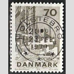 FRIM�RKER DANMARK | 1978 - AFA 664 - Dansk fiskeri - 70 �re olivengr�n - Pragt Stemplet