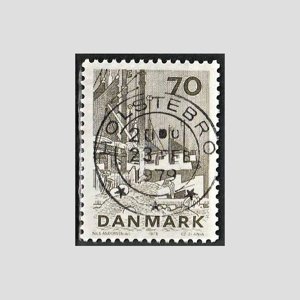 FRIMRKER DANMARK | 1978 - AFA 664 - Dansk fiskeri - 70 re olivengrn - Pragt Stemplet