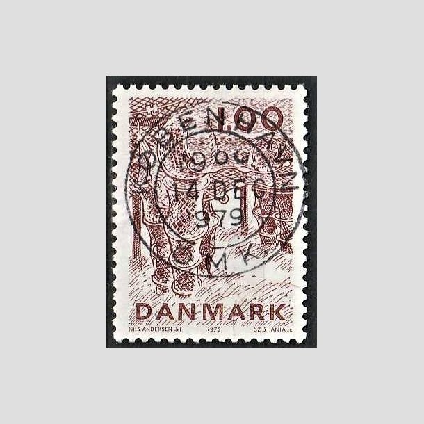 FRIMRKER DANMARK | 1978 - AFA 665 - Dansk fiskeri - 1,00 Kr. rdbrun - Pragt Stemplet 