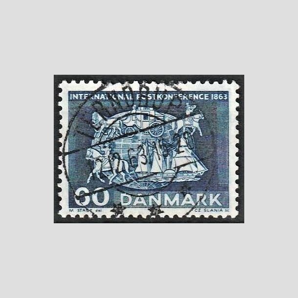 FRIMRKER DANMARK | 1963 - AFA 417 - Postkonference - 60 re bl - Pragt Stemplet 