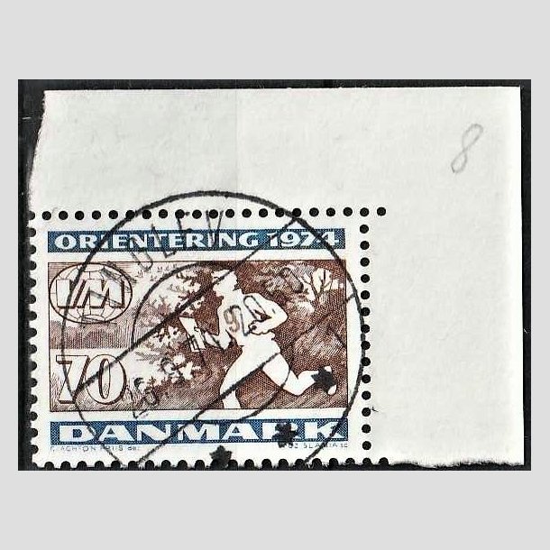 FRIMRKER DANMARK | 1974 - AFA 575 - Orienteringslb WM - 70 re flerfarvet - Pragt Stemplet