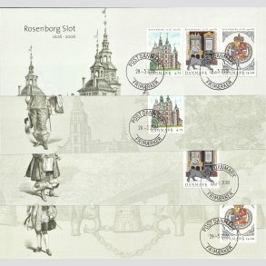 FRIM�RKER DANMARK | 2006 - AFA 1466-69 - Rosenborg Slot 400 �r. - Miniark fra prestigeh�fte komplet - Pragt Stemplet 