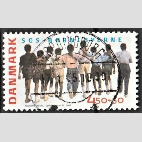 FRIMRKER DANMARK | 2005 - AFA 1416 - SOS-Brnebyerne - 4,50 + 0,50 Kr. flerfarvet - Pragt Stemplet