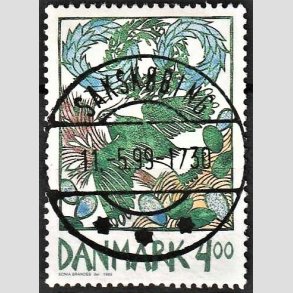 FRIM�RKER DANMARK | 1999 - AFA 1204 - For�rsbebudere - 4,00 Kr. Vibe - Lux Stemplet Saksk�bing
