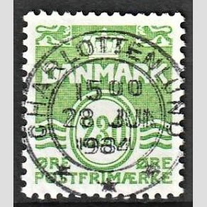 FRIM�RKER DANMARK | 1984 - AFA 789 - B�lgelinie - 230 �re lysgr�n - Pragt Stemplet