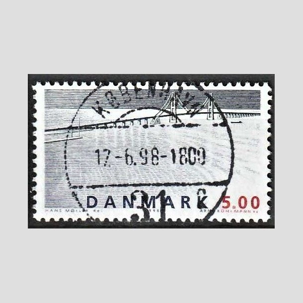 FRIMRKER DANMARK | 1998 - AFA 1175 - Storebltsforbindelsen - 5,00 Kr. stbroen - Lux Stemplet