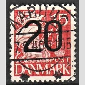 FRIMRKER DANMARK | 1940 - AFA 264 - 20/15 re rd Provisorier - Lux Stemplet Aarhus