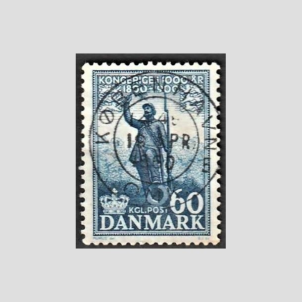 FRIMRKER DANMARK | 1953-56 - AFA 355 - Kongeriget 1000 r - 60 re bl - Pragt Stemplet "KBENHAVN"