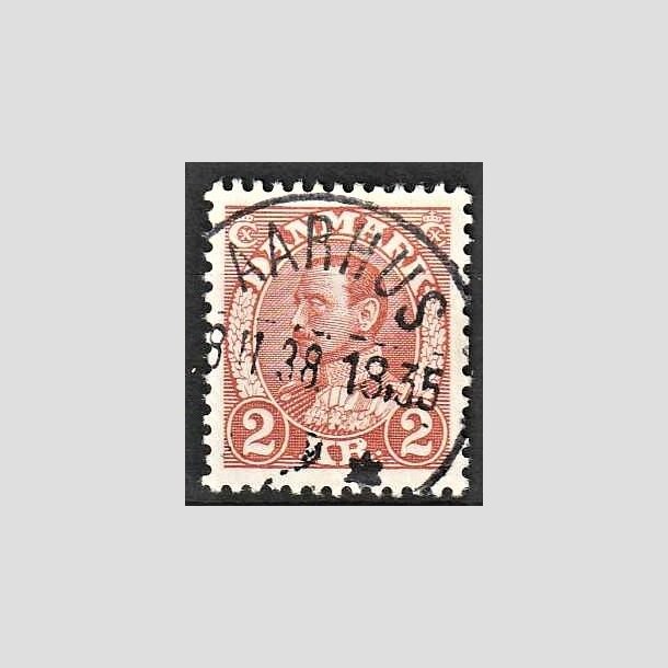 FRIMRKER DANMARK | 1934 - AFA 212 - Chr. X 2 Kr. brunrd - Lux Stemplet Aarhus