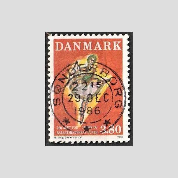 FRIMRKER DANMARK | 1986 - AFA 873 - Balletten Amors luner - 3,80 Kr. flerfarvet - Pragt Stemplet Snderborg