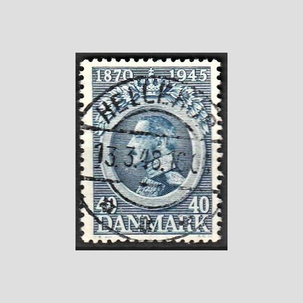 FRIMRKER DANMARK | 1945 - AFA 292 - Chr. X 75 r 40 re bl - Pragt Stemplet Hellerup