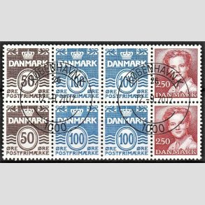 FRIM�RKER DANMARK | 1983 - AFA HS 6 - H�ftesammentryk - Dobbeltstribe - stemplet