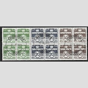 FRIM�RKER DANMARK | 1985 - AFA HS 10 - H�ftesammentryk - Dobbeltstribe - Lux stemplet